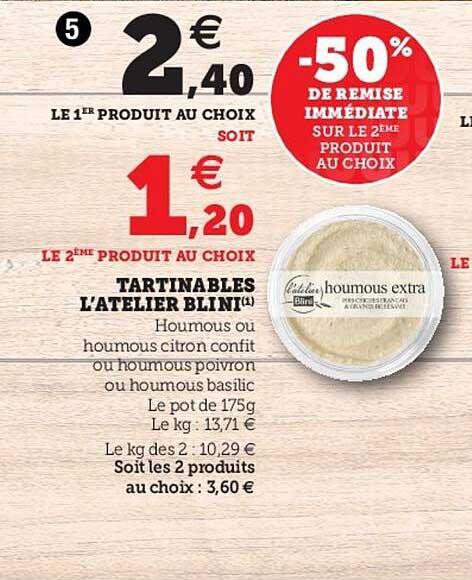 tartinables l'atelier blini