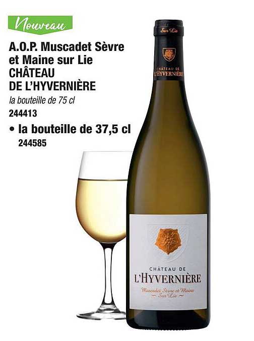 a.o.p. muscadet sèvre et maine sur lie château de l'hyvernière