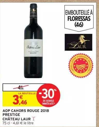 aop cahors rouge 2018 prestige château laur