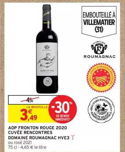 aop fronton rouge 2020 cuvée rencontres domaine roumagnac hve3