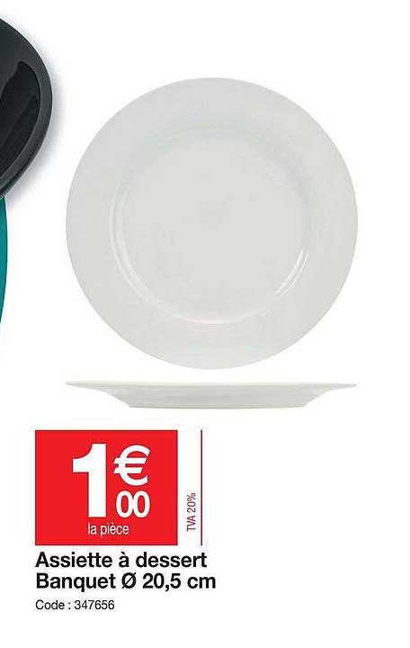 assiette à dessert banquet ø 20,5 cm