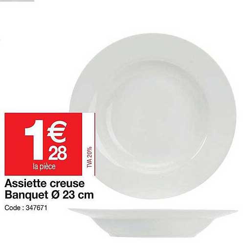 assiette creuse banquet ø 23 cm