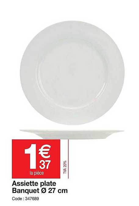 assiette plate banquet ø 27 cm