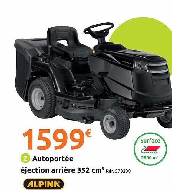 autoportée éjection arrière 352 cm3 alpina