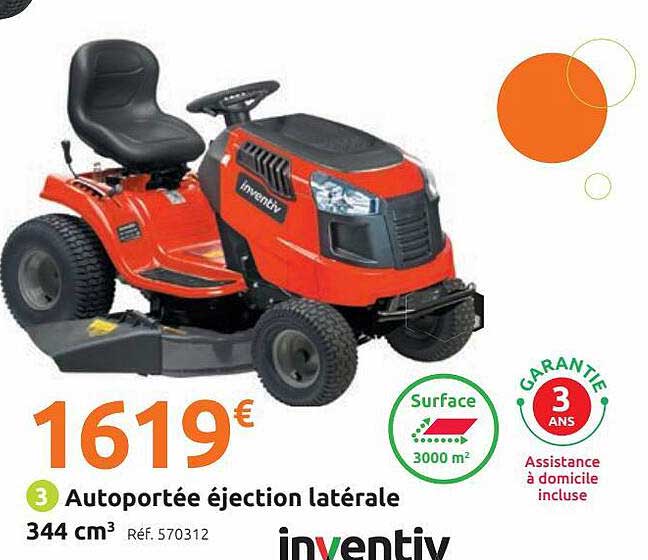 autoportée éjection latérale 344 cm3 inventiv