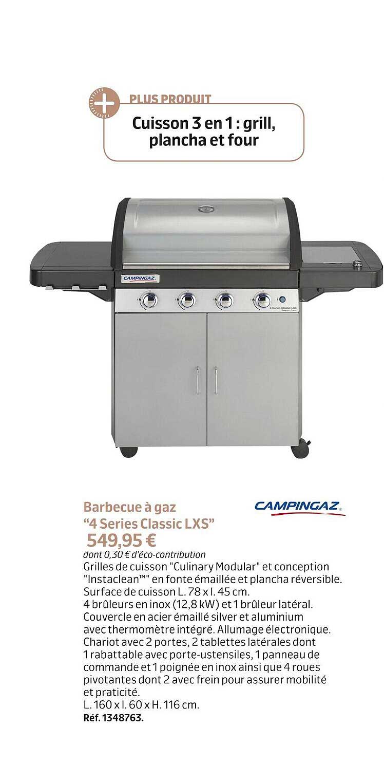 barbecue à gaz "4 séries classic lxs" campingaz