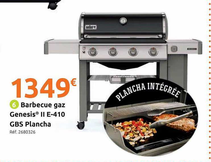 barbecue gaz gensis II e-410 gbs plancha