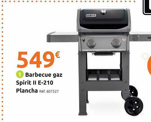 barbecue gaz spirit II e-210 plancha
