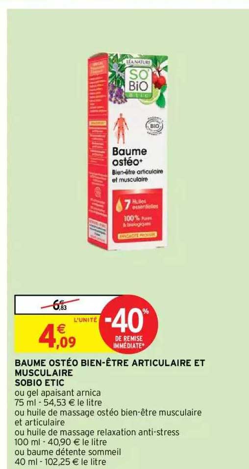 baume ostéo bien-être articulaire et musculaire sobio étic