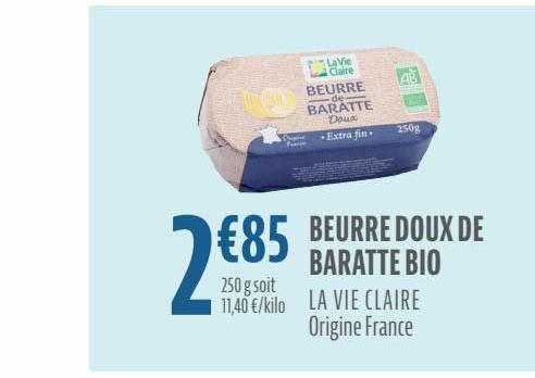 Beurre Doux De Baratte Bio