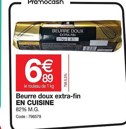 beurre doux extra-fin en cuisine