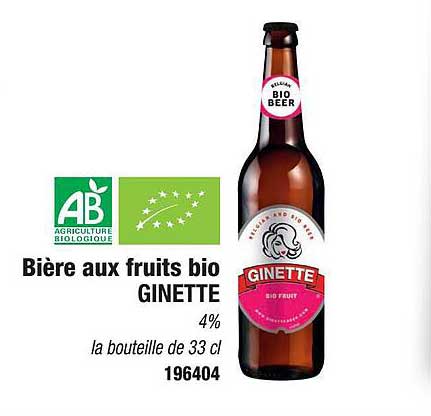 bière aux fruits bio ginette