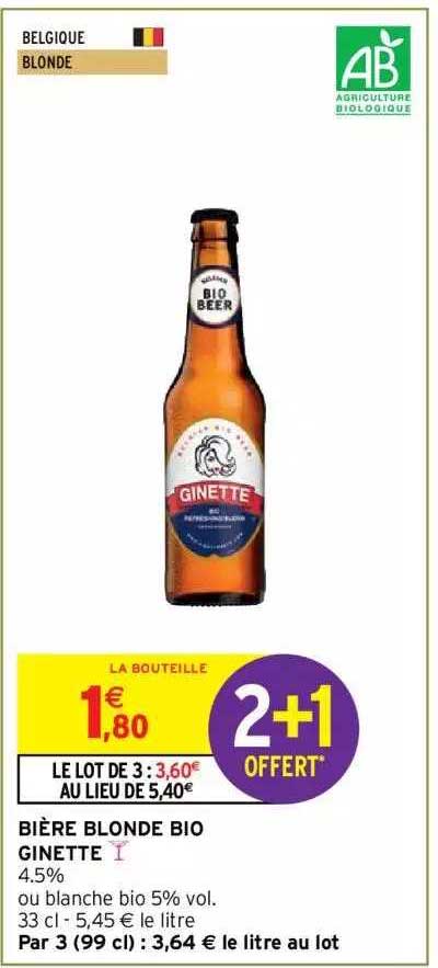 bière blonde bio ginette
