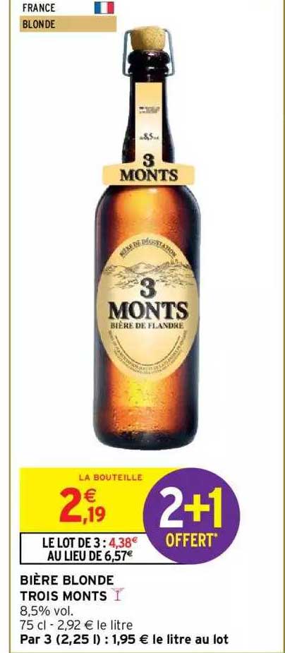 bière blonde trois monts