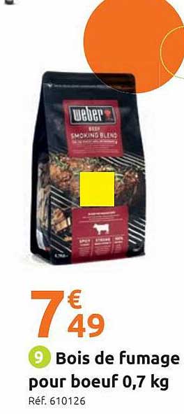 bois de fumage pour bœuf 0,7 kg weber