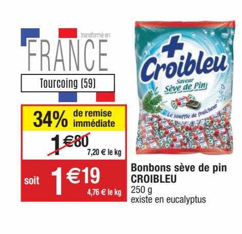bonbons sève de pin croibleu