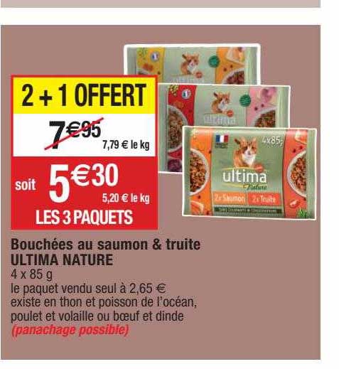 Bouchées Au Saumon & Truite Ultima Nature