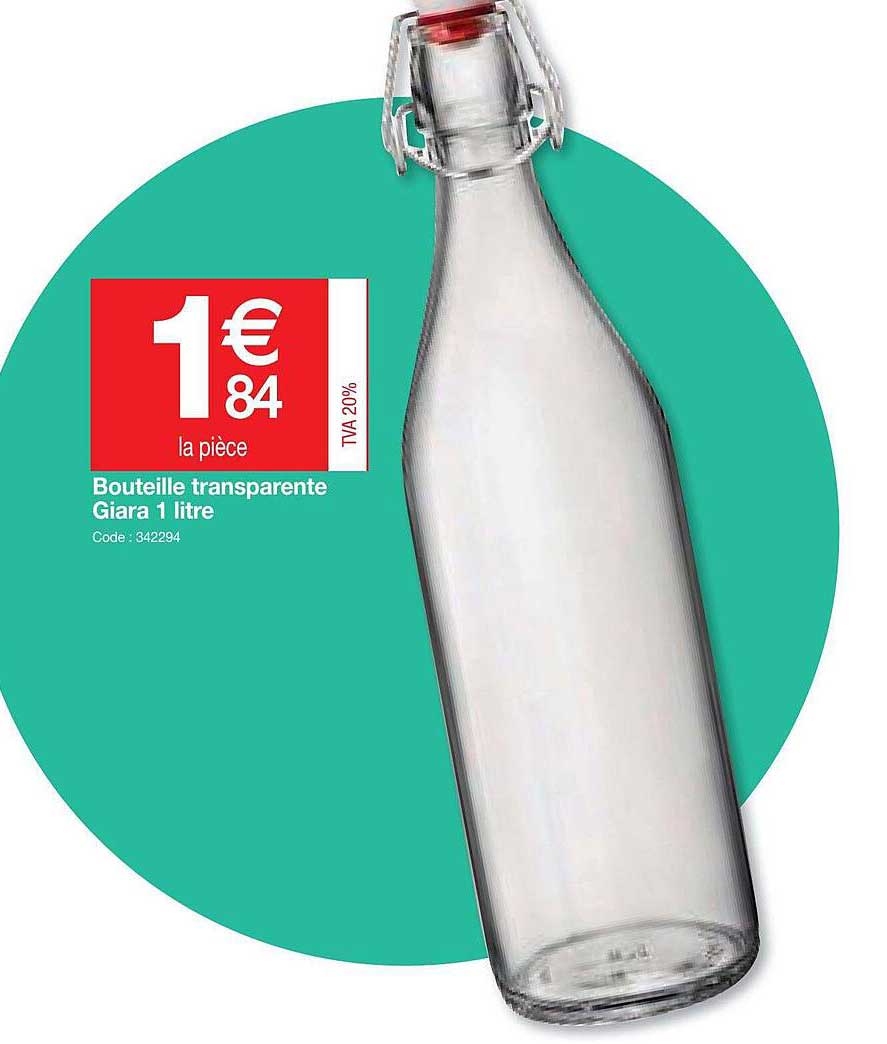 bouteille transparente giara 1 litre