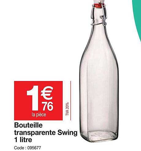 bouteille transparente swing 1 litre