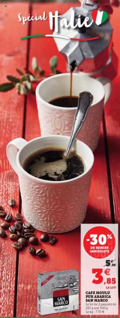 café moulu pur arabica san marco