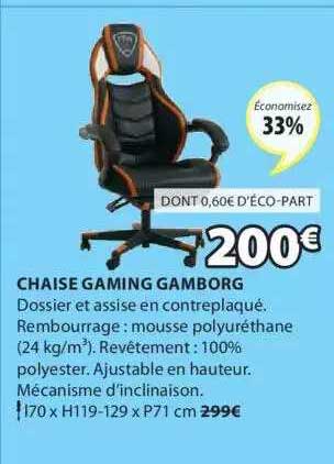 Chaise Gaming Gamborg