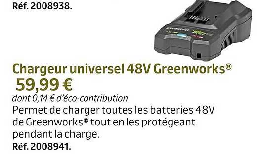 Chargeur Universel 48v Greenworks