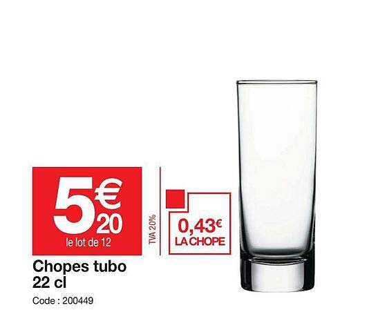 chopes tubo 22 cl