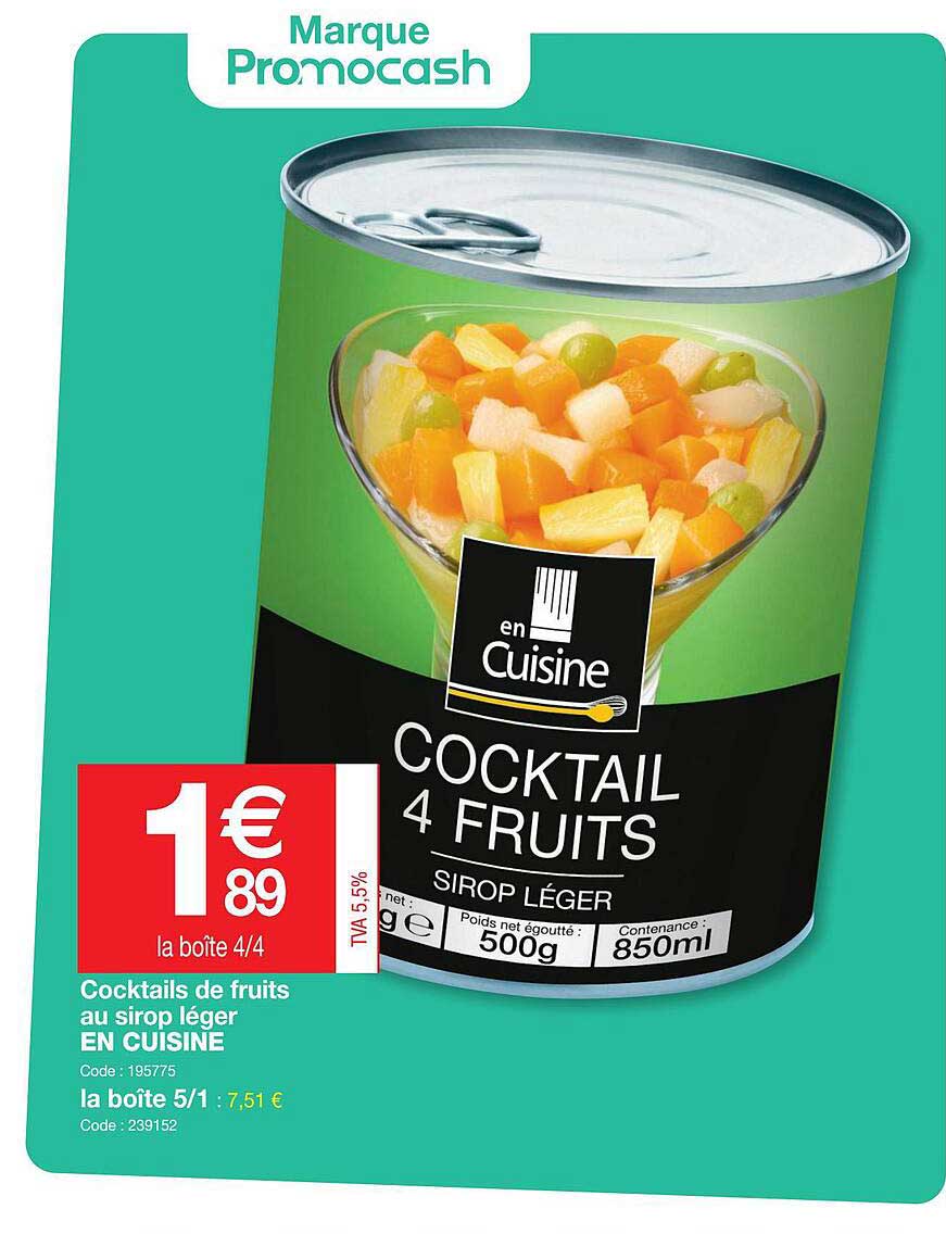 Cocktails De Fruits Au Sirop Léger En Cuisine