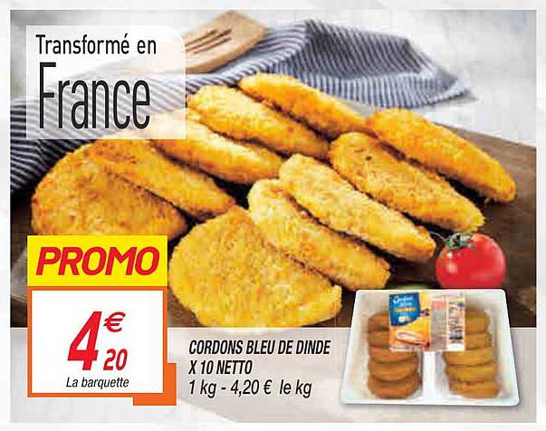 Cordons Bleu De Dinde X10 Netto