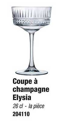 coupe à champagne elysia