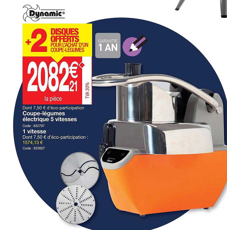 coupe-légumes électriques 5 vitesses, 1 vitesse