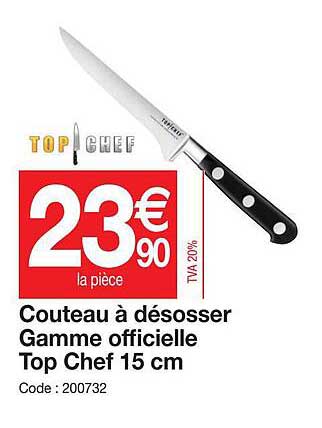 Couteau à Désosser Gamme Officielle Top Chef 15 Cm