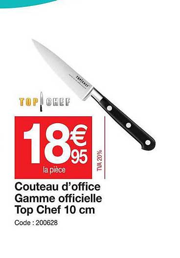 couteau d'office gamme officielle top chef 10 cm