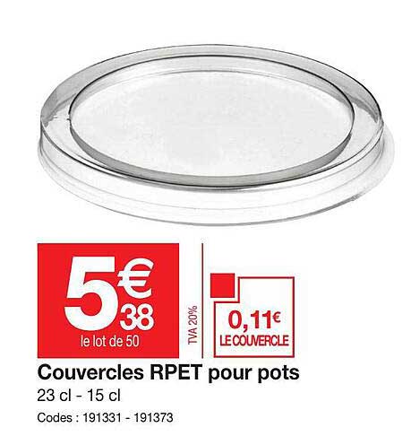 couvercles rpet pour pots