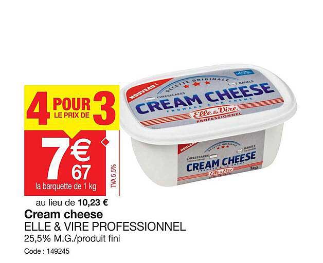 cream cheese elle & vire professionnel