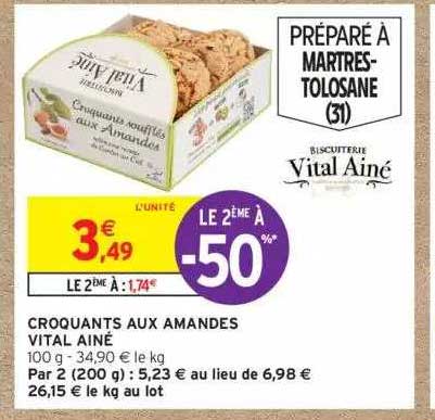 Croquants Aux Amandes Vital Ainé