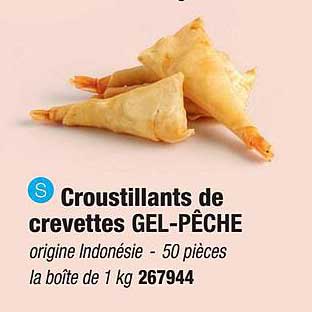 croustillants de crevettes gel-pêche