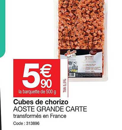 Cubes De Chorizo Aoste Grande Carte