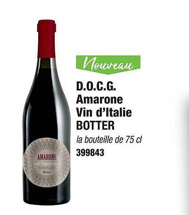 d.o.c.g. amarone vin d'italie botter