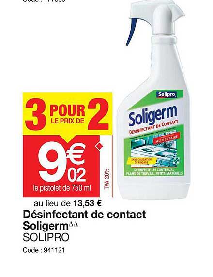 désinfectant de contact soligerm solipro