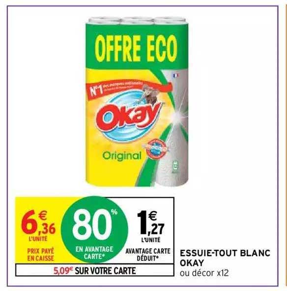 essuie-tout blanc okay
