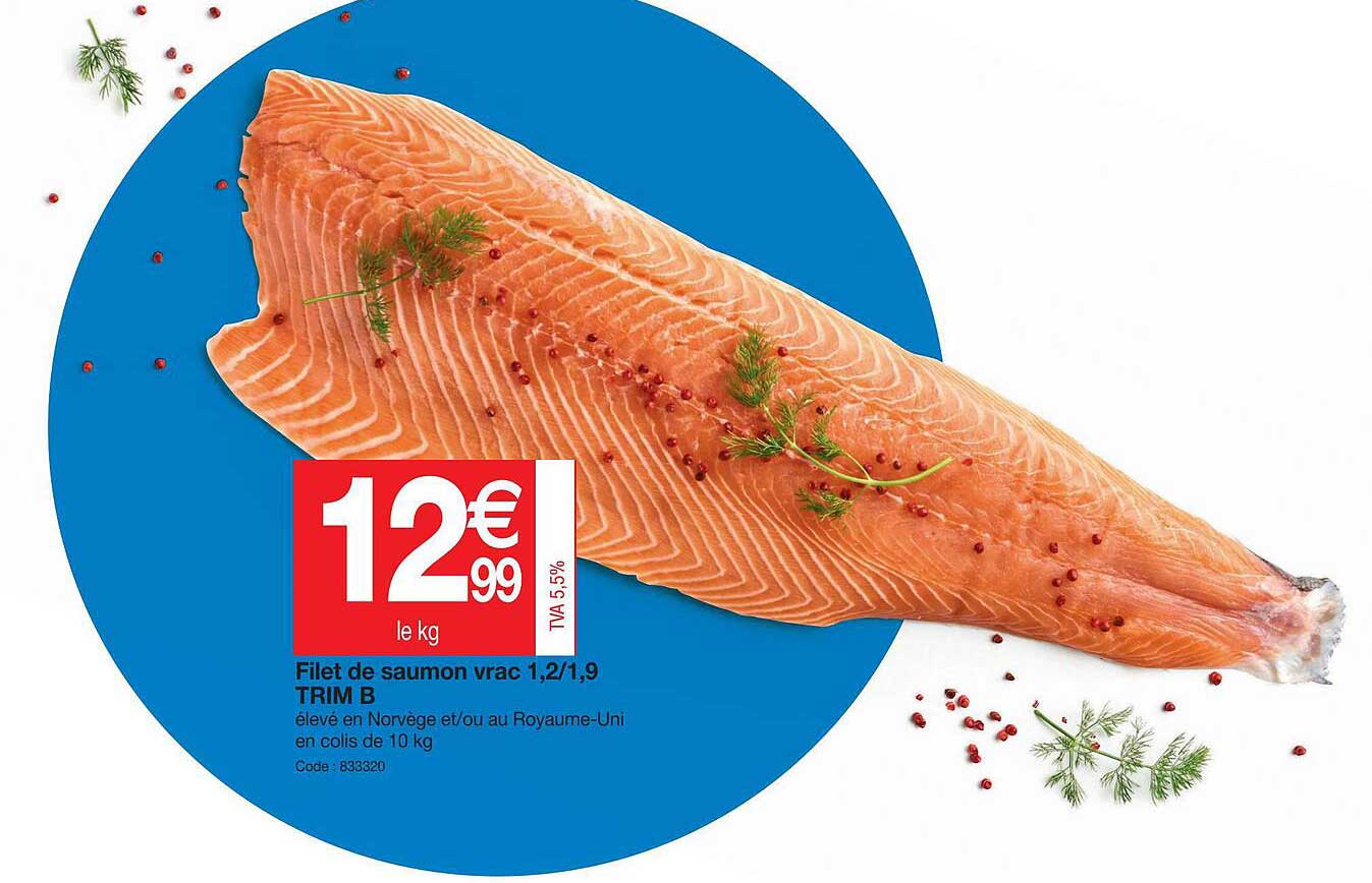 filet de saumon vrac 1,2-1,9 trim b