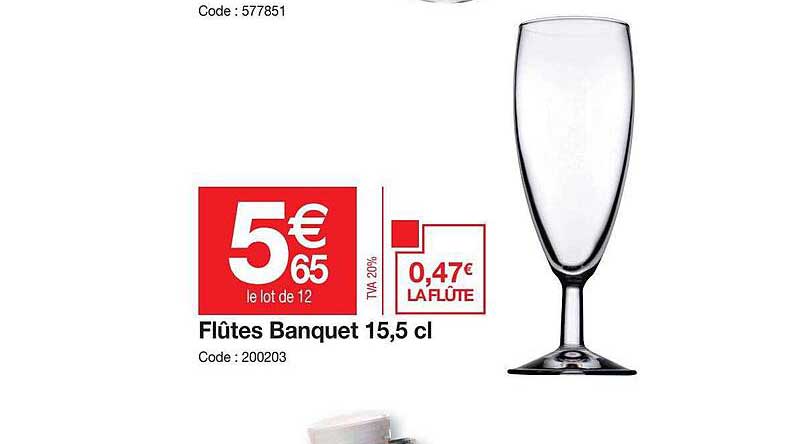 flûtes banquet 15,5 cl