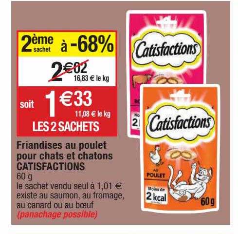 friandises au poulet pour chats et chatons catisfactions