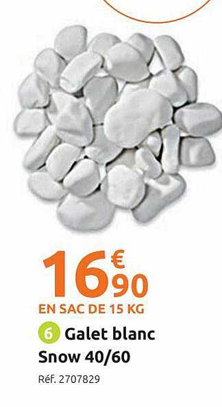 Galet Blanc Snow 40-60