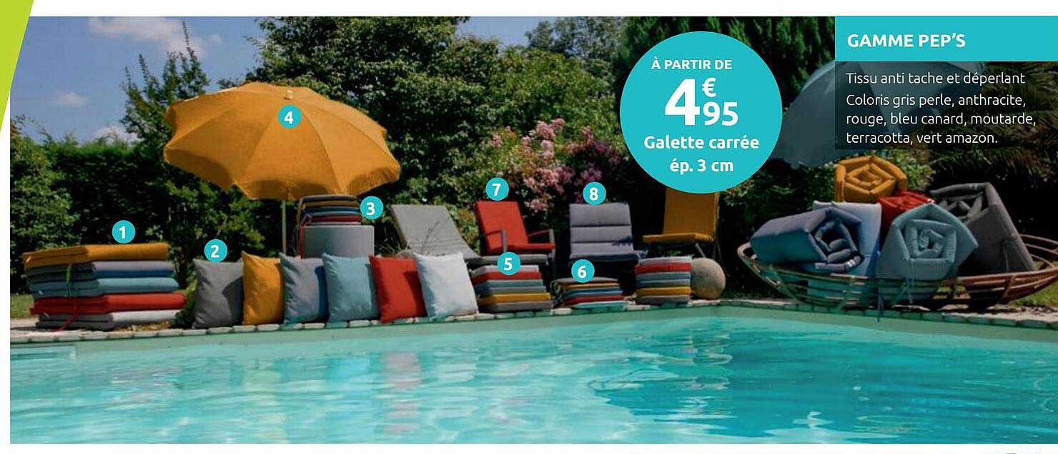 galette carrée ép. 3 cm