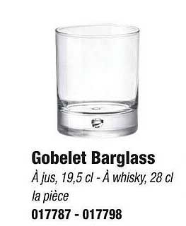 gobelet barglass