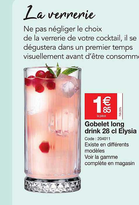 gobelet long drink 28 cl elysia