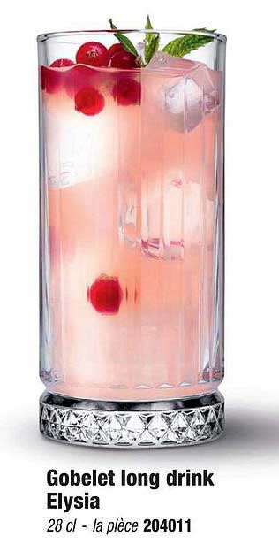 gobelet long drink elysia