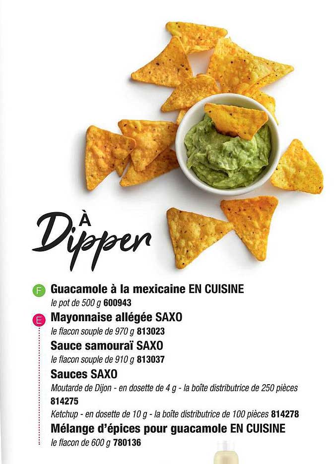 Guacamole à La Mexicaine En Cuisine, Mayonnaise Allégée Saxo, Sauce Samouraï Saxo, Sauces Saxo, Mélange D'épices Pour Guacamole En Cuisine